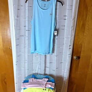 (5) Mixed Under Armour Men Tanks Size Small NWT